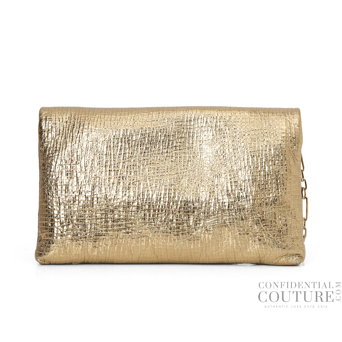 Gold Soft Vintage Goat Leather Titania Clutch